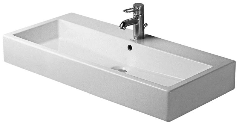 Duravit Vero lavabo 100x47 cm rectangulaire de meuble blanc 0454100000