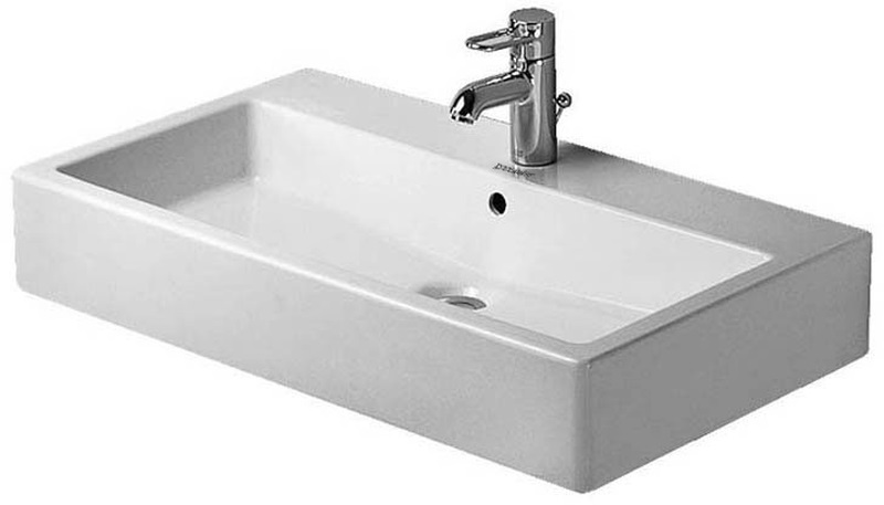 Duravit Vero lavabo 80x47 cm rectangulaire classique-de meuble blanc brillant 0454800027