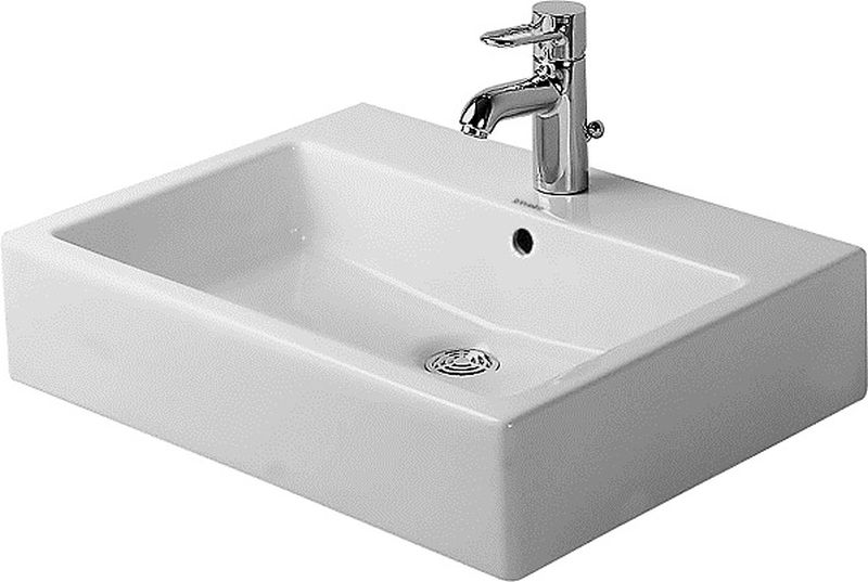 Duravit Vero lavabo 50x47 cm rectangulaire à poser blanc brillant 0452500000