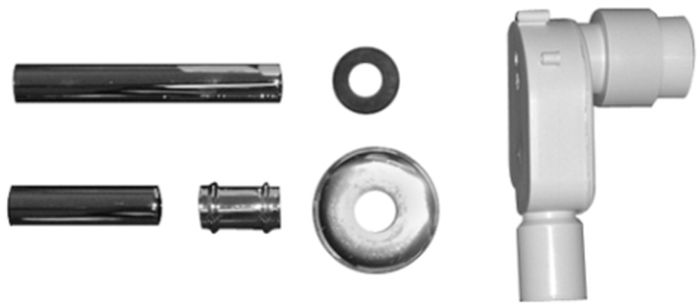 Duravit siphon de lavabo en bouteille chrome-blanc 0050441000