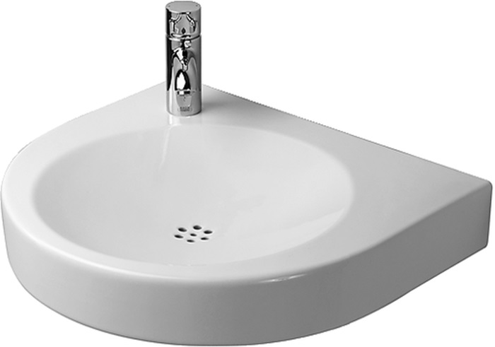 Duravit Architec lavabo 57.5x52 cm semi-circulaire classique blanc brillant 0443580000