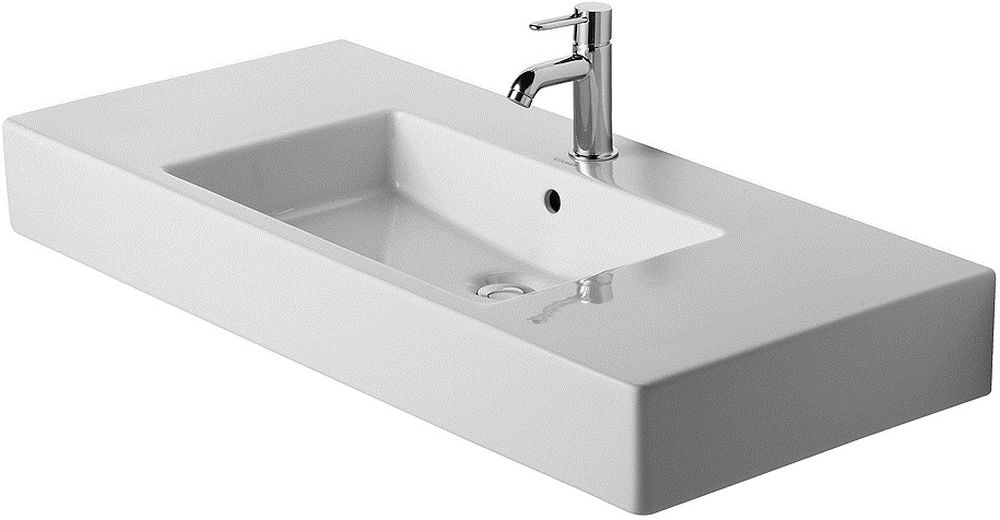 Duravit Vero lavabo 105x49 cm rectangulaire de meuble-avec plateau blanc 03291000001
