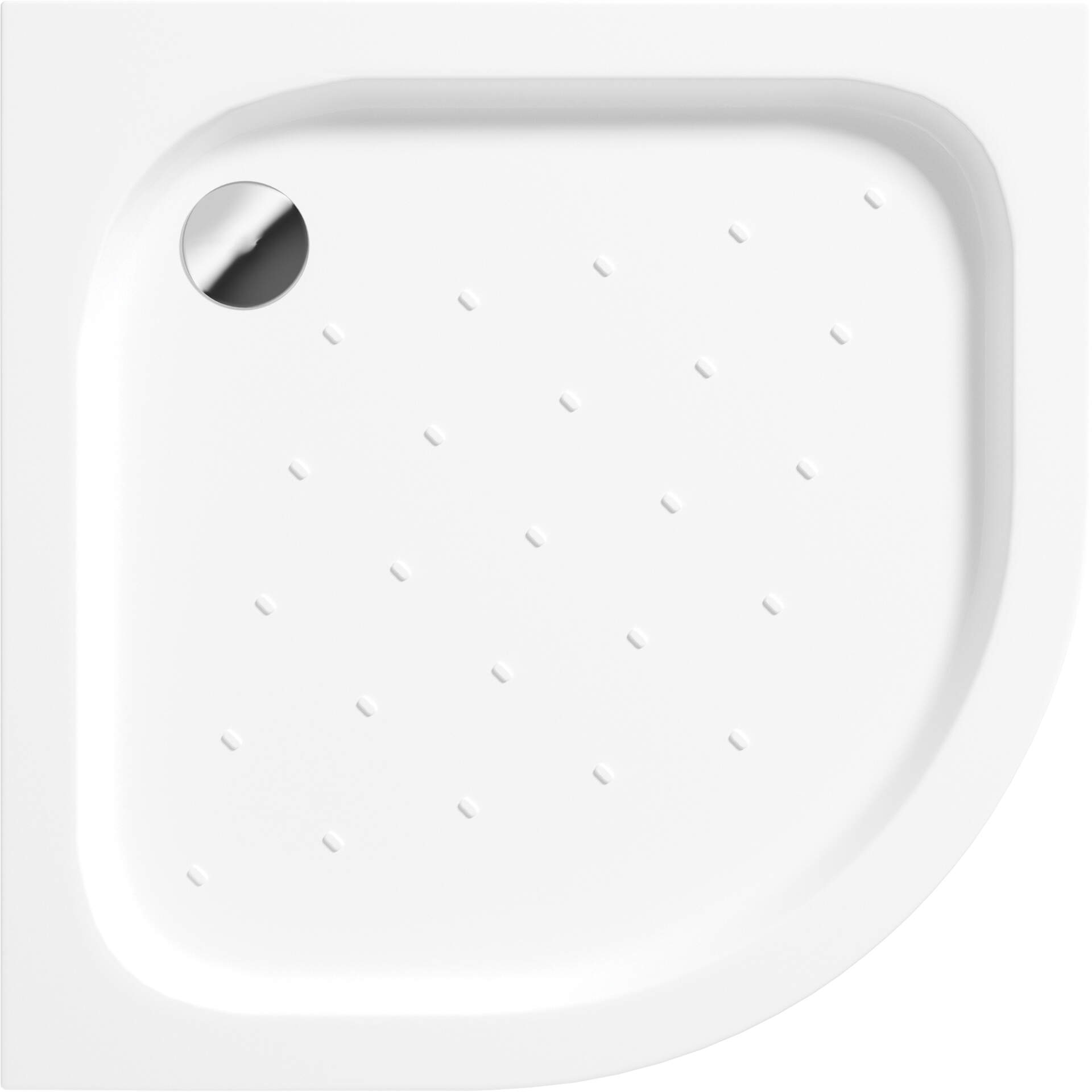 Deante Standard New receveur de douche semi-circulaire 80x80 cm blanc KTA_054B