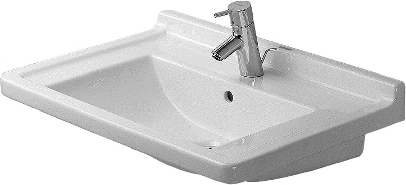 Duravit Starck 3 lavabo 70x49 cm rectangulaire classique-de meuble blanc 03047000001