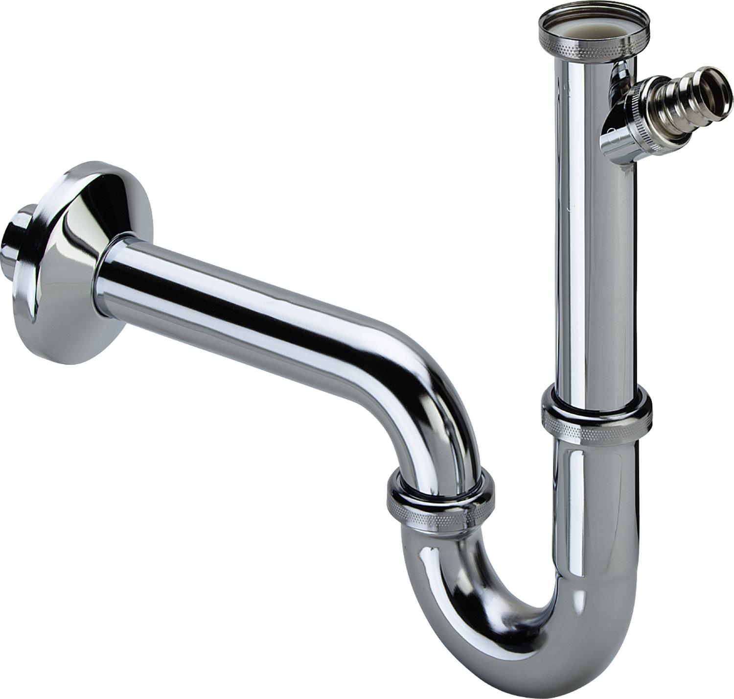 Viega Plus-Sifon siphon de lavabo tubulaire chrome 445577