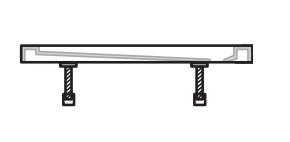 Huppe Purano 4-kąt pieds pour receveur 508059000