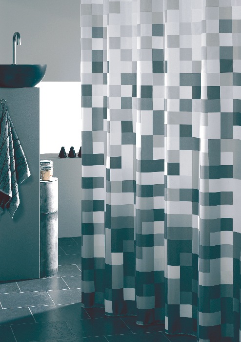 Sealskin Pixel rideau de douche 200x180 cm blanc-noir 232651319