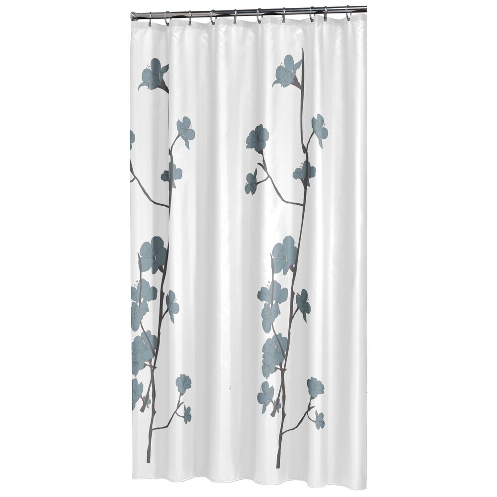 Sealskin Orchid rideau de douche 200x180 cm blanc-bleu 233031324
