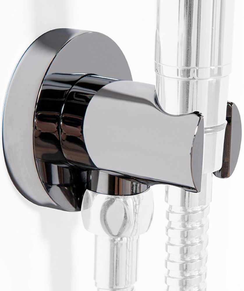 Steinberg 100 raccord coudé avec support chrome 1001667