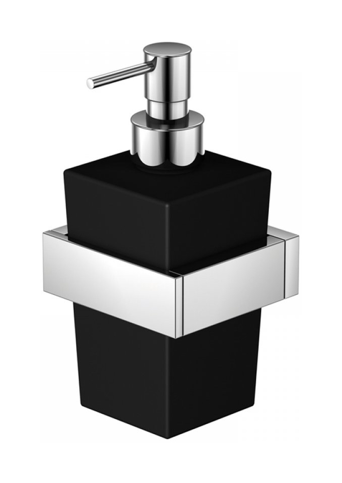 Steinberg 460 distributeur de savon ml chrome-noir-verre 4608002