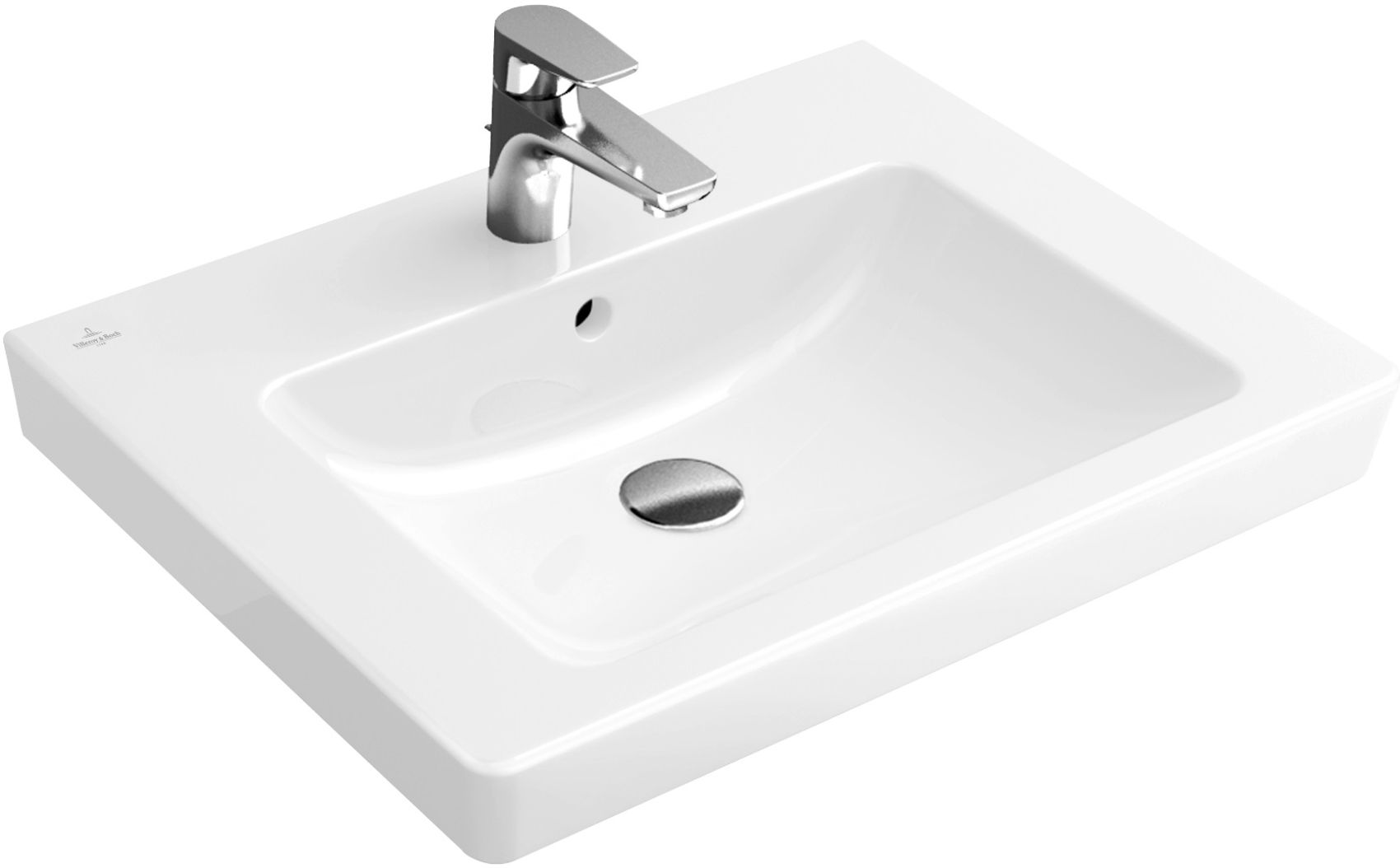 Villeroy & Boch Subway 2.0 lavabo 60x47 cm rectangulaire classique-de meuble blanc brillant 71136G01