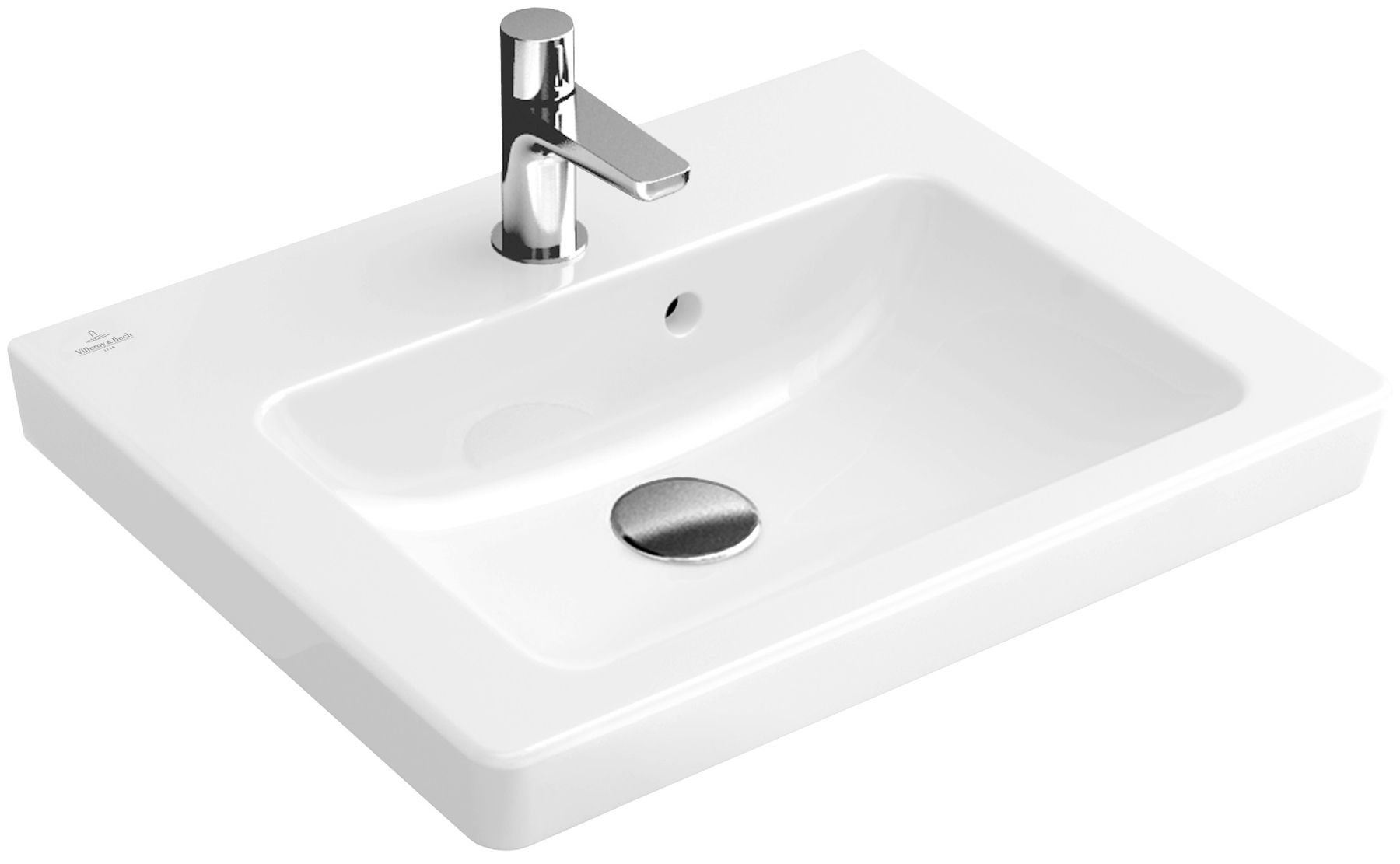 Villeroy & Boch Subway 2.0 lavabo 50x40 cm rectangulaire classique-à poser blanc 73155G01