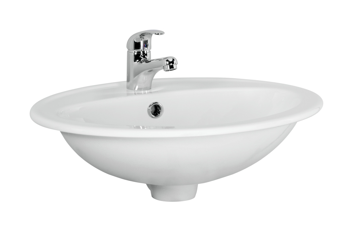 Cersanit Calla lavabo 53x41 cm ovale encastrée blanc K11-0096