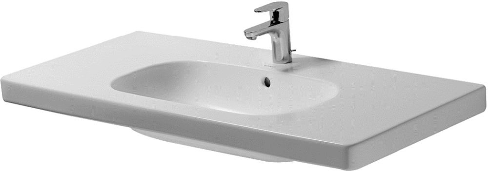 Duravit D-Code lavabo 105x48 cm rectangulaire classique-de meuble-avec plateau blanc 03421000002