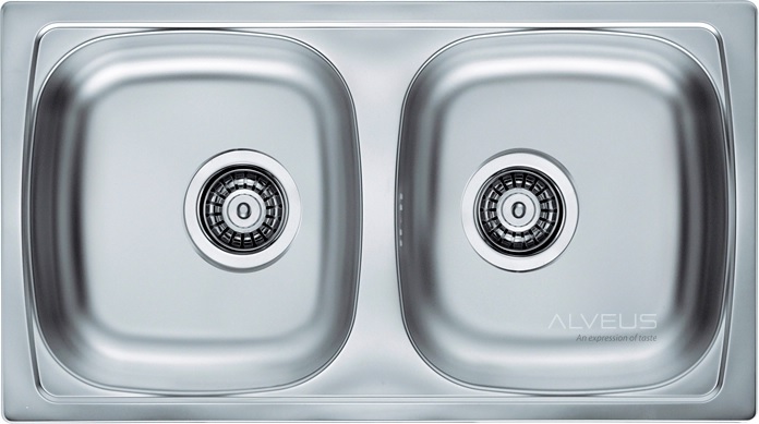 Alveus Basic évier en acier inoxydable 78x43.5 cm acier 1049232