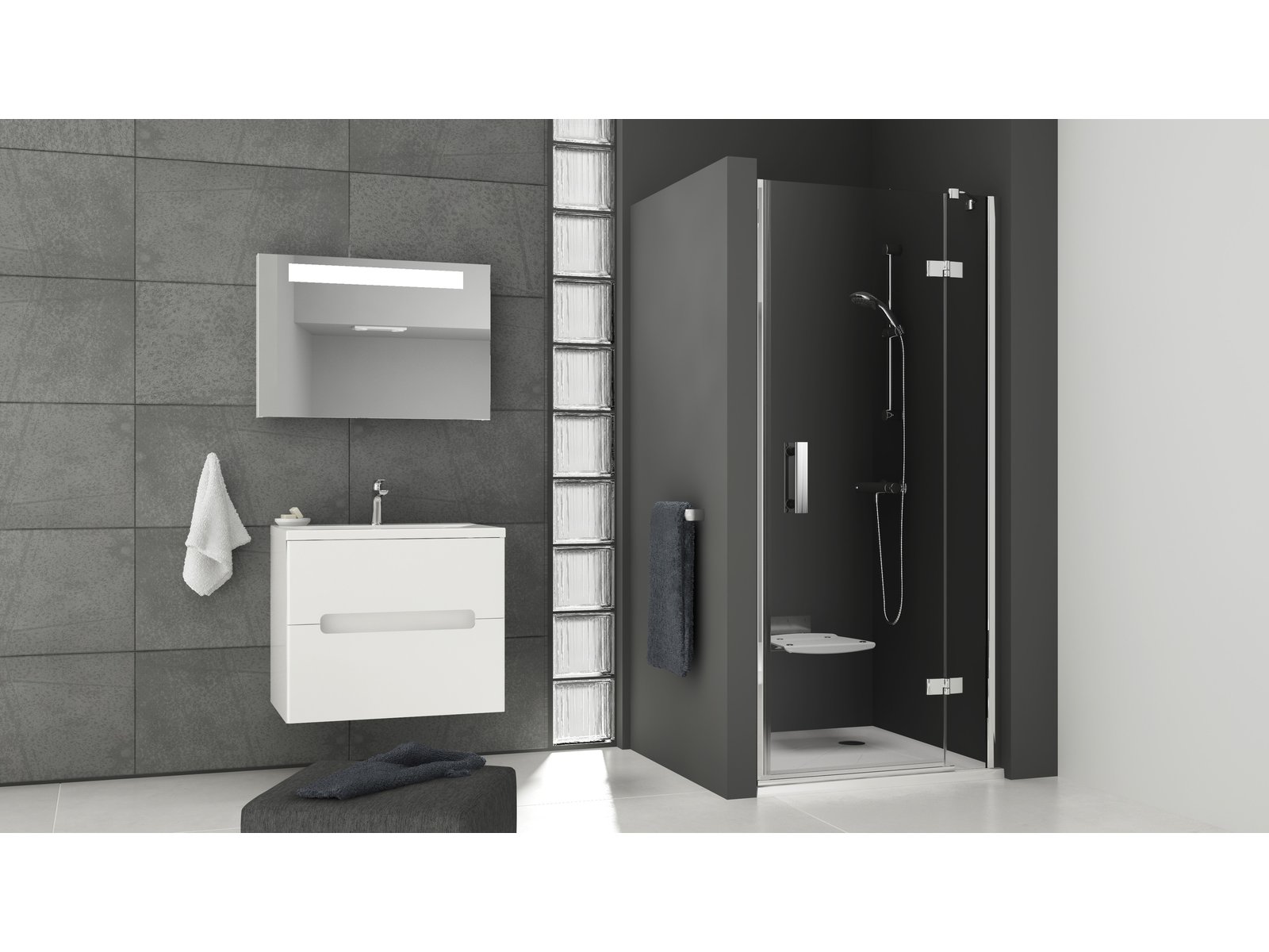 Ravak SmartLine porte de douche 100 cm à ouverture basculante chrome brillant/verre transparent 0SPABA00Z1