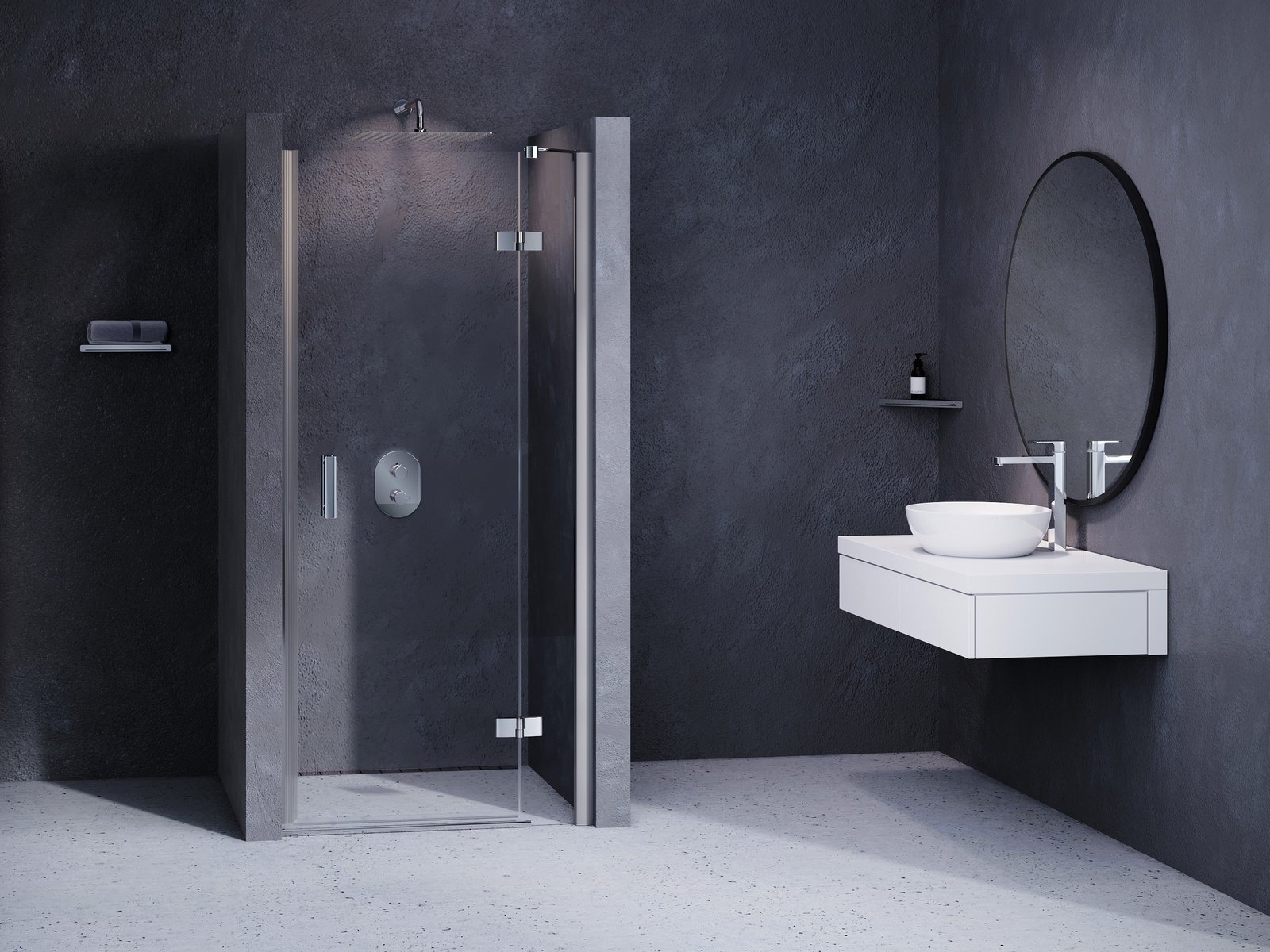 Ravak SmartLine porte de douche 110 cm à ouverture basculante chrome brillant/verre transparent 0SPDBA00Z1