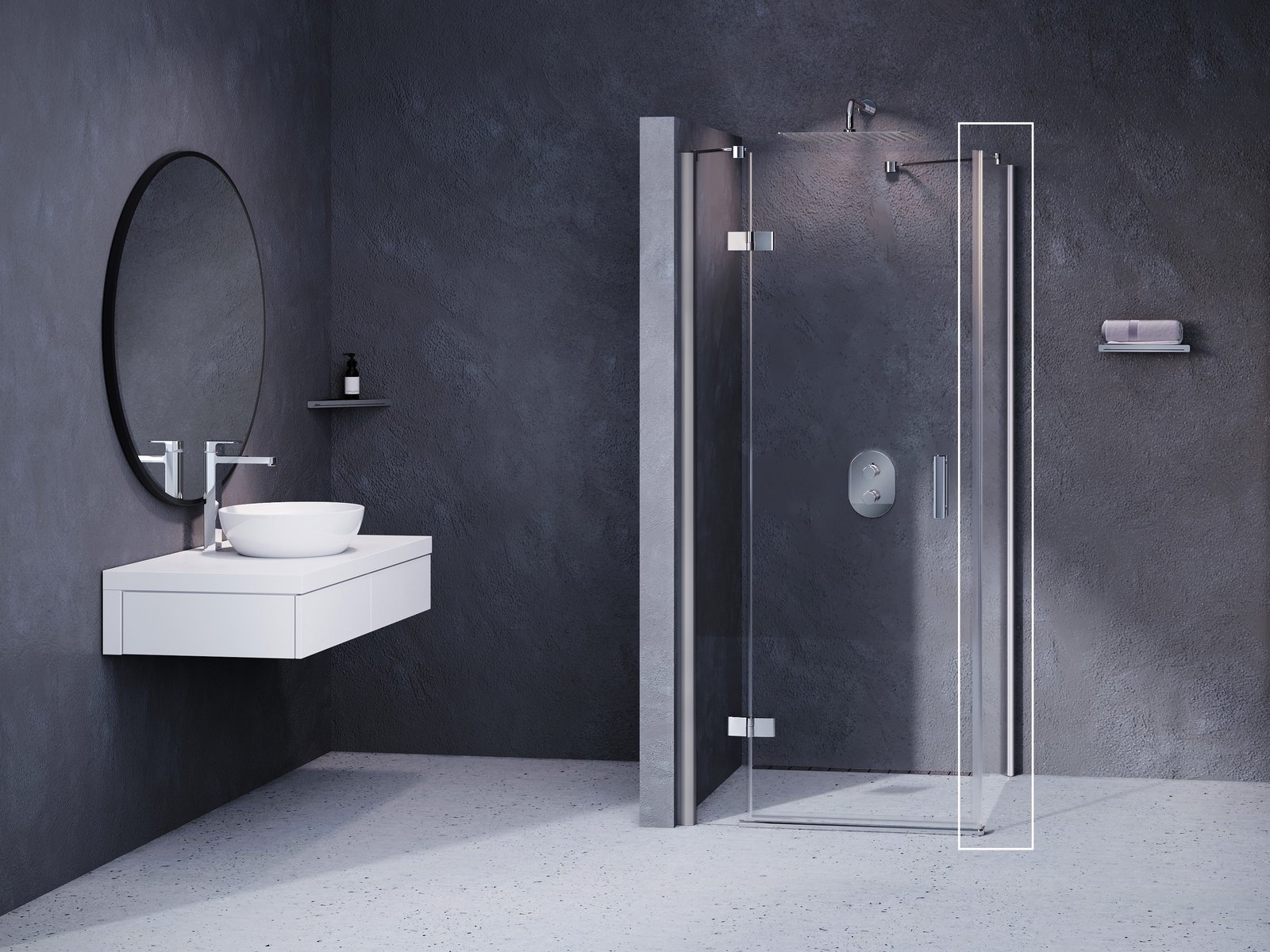 Ravak SmartLine paroi de douche 80 cm chrome brillant/verre transparent 9SL40A00Z1