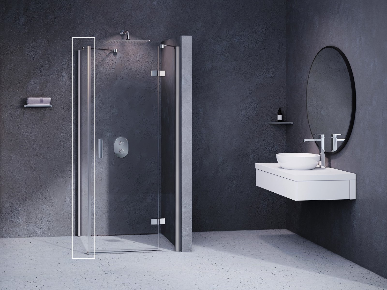 Ravak SmartLine paroi de douche 90 cm chrome brillant/verre transparent 9SP70A00Z1
