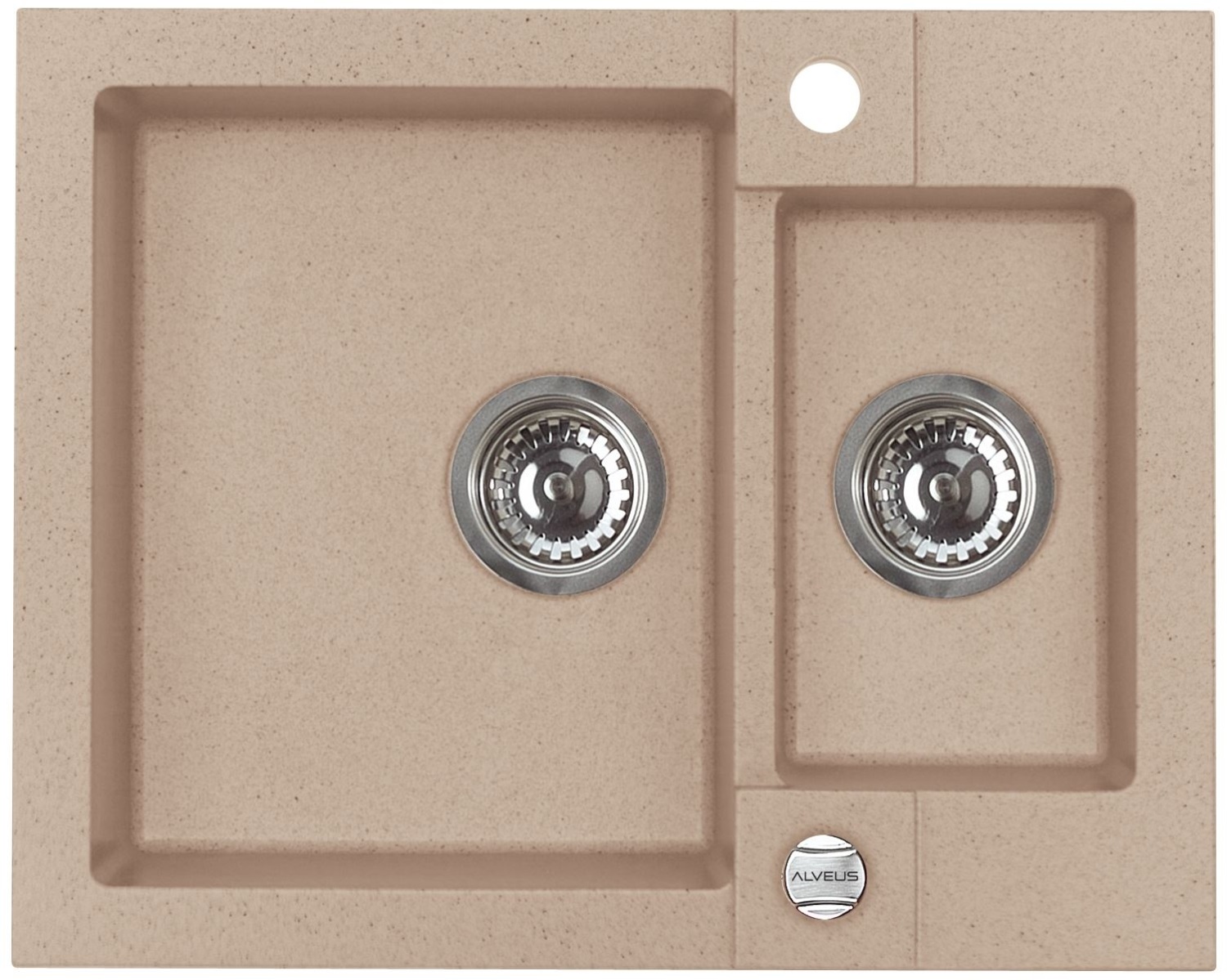 Alveus Rock'n'Roll évier en granit 59.5x47.5 cm beige 1218055