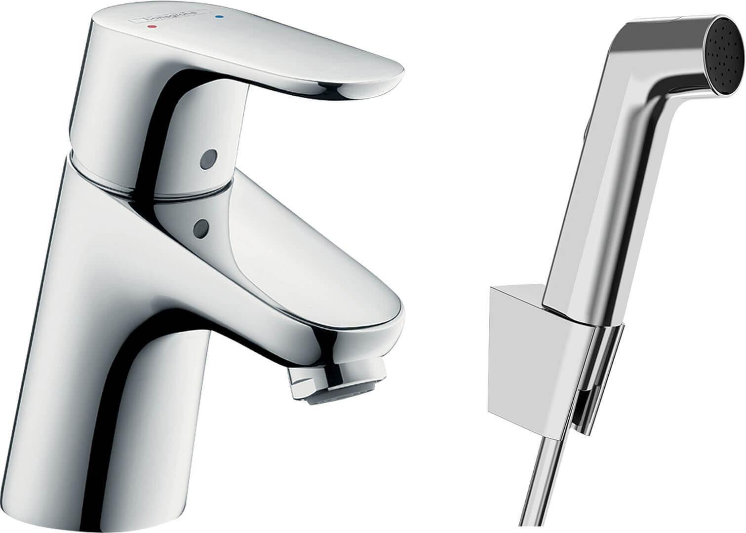 Hansgrohe Focus mitigeur de lavabo avec douchette bidet sur pied chrome 31926000