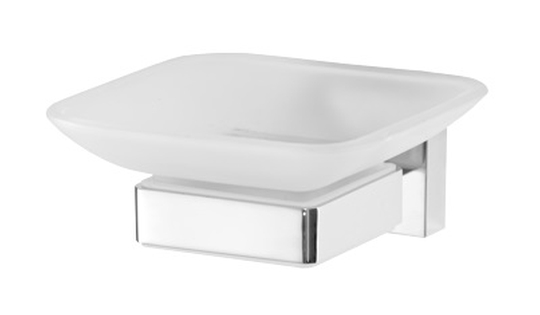 Omnires Lift porte-savon mural chrome-blanc 8159CR