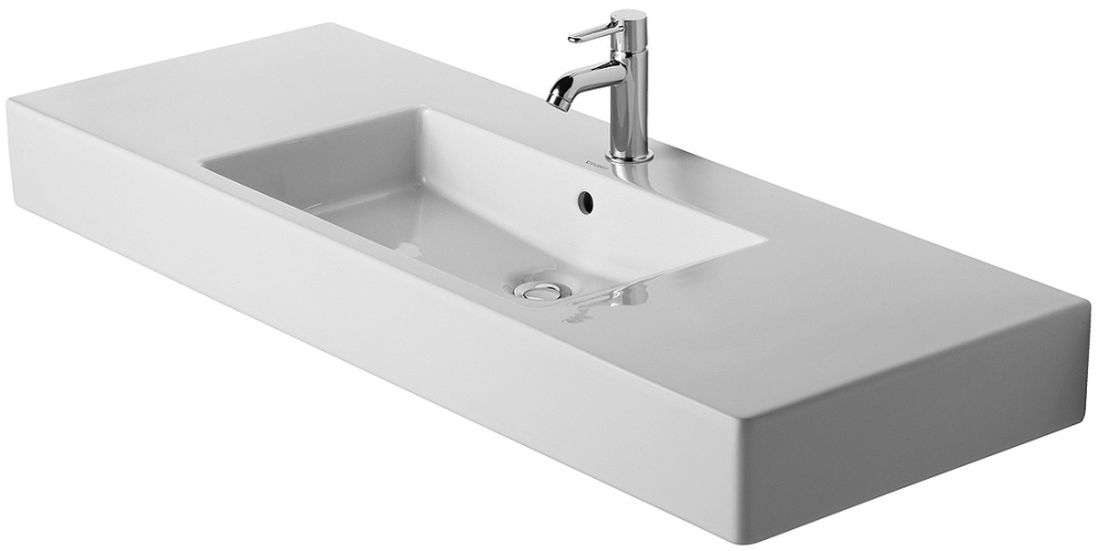 Duravit Vero lavabo 125x49 cm rectangulaire de meuble blanc 03291200001