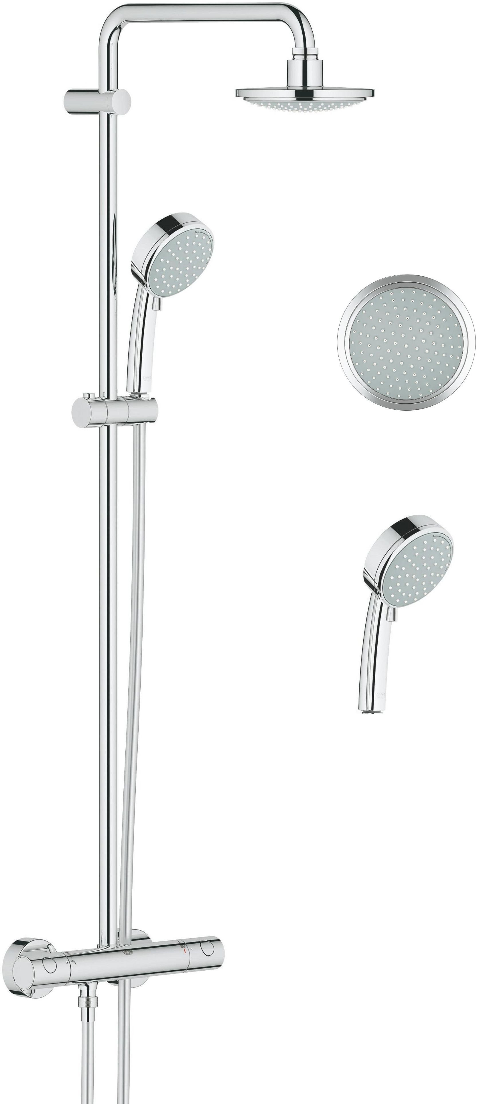 Grohe New Tempesta ensemble de douche mural avec thermostat oui StarLight Chrome 27922000