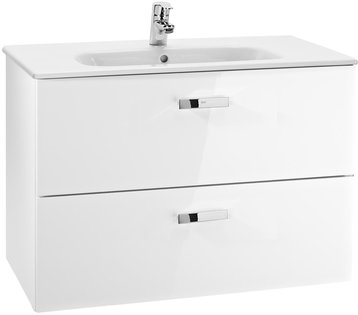 Roca Victoria lavabo avec meuble 80 cm blanche A855852806