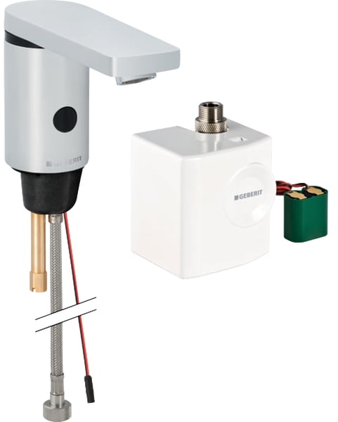 Geberit 186 vanne de lavabo sur pied électronique chrome 116.336.21.1