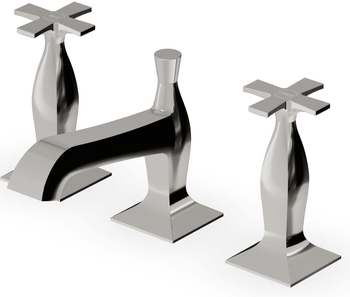 Zucchetti Bellagio mitigeur de lavabo sur pied nickel ZB1425.C8