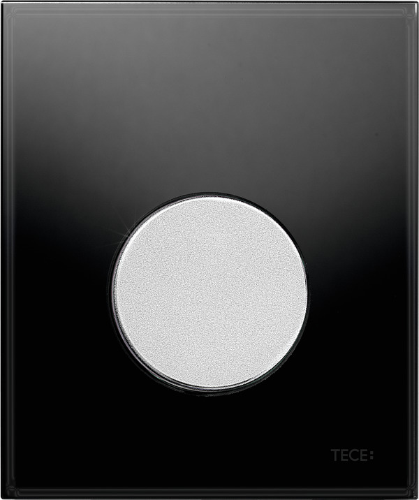 Tece Loop bouton de chasse d'eau pour urinoir chrome brillant-noir 9.242.656