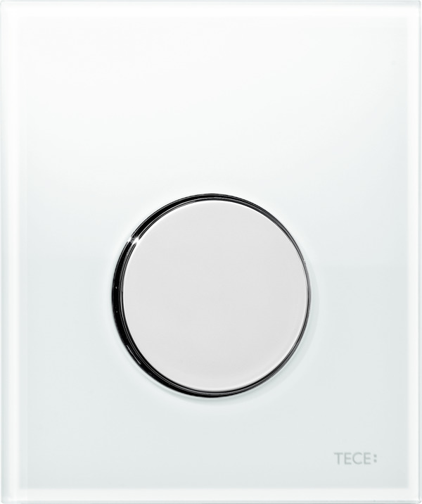 Tece Loop bouton de chasse d'eau pour urinoir chrome brillant-blanc 9.242.660