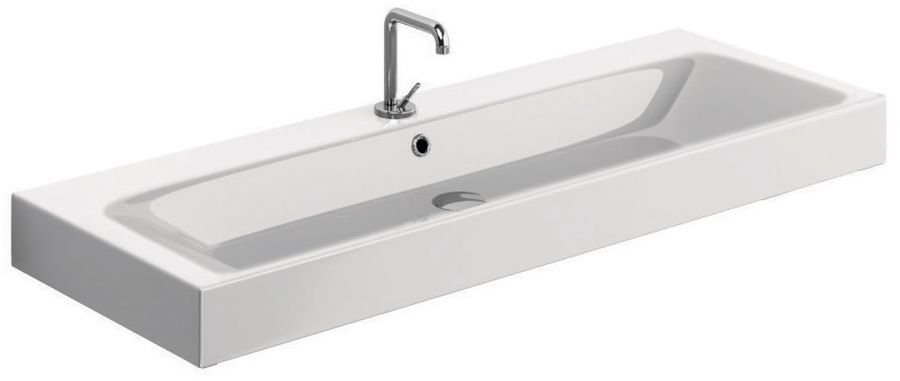 Kerasan Cento lavabo 120x45 cm rectangulaire classique-à poser blanc 353401