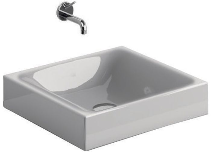Kerasan Cento lavabo 45x45 cm carrée à poser blanc 354401