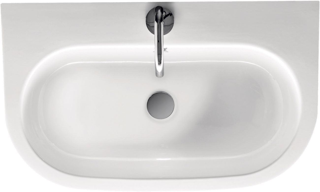 Kerasan Flo lavabo 70x42 cm semi-circulaire classique blanc 315001