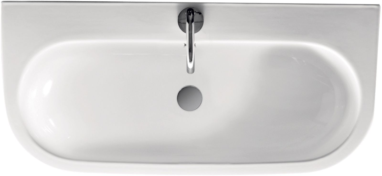 Kerasan Flo lavabo 90x42 cm semi-circulaire classique blanc 315101