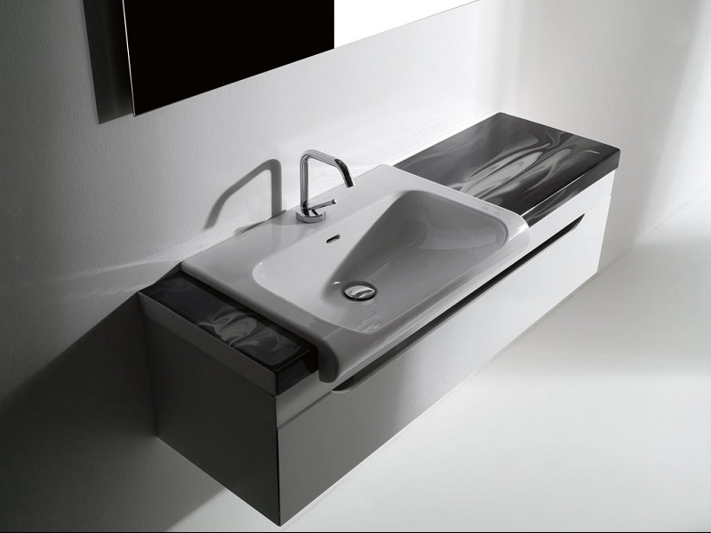 Kerasan Inka project armoire 118x37x30 cm sous-lavabo suspendu blanc 911101