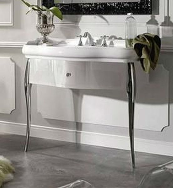 Kerasan Retro armoire 90x40x77 cm sous-lavabo sur pied blanc 7363K7