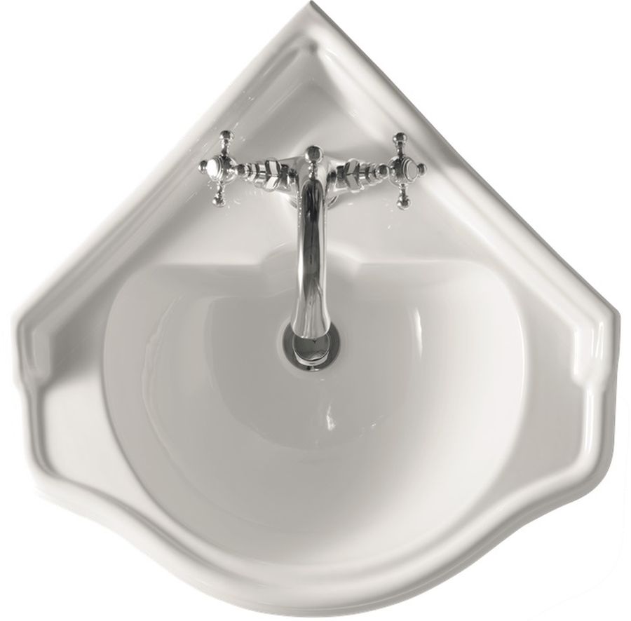 Kerasan Retro lavabo 41x41 cm d'angle classique blanc 103201