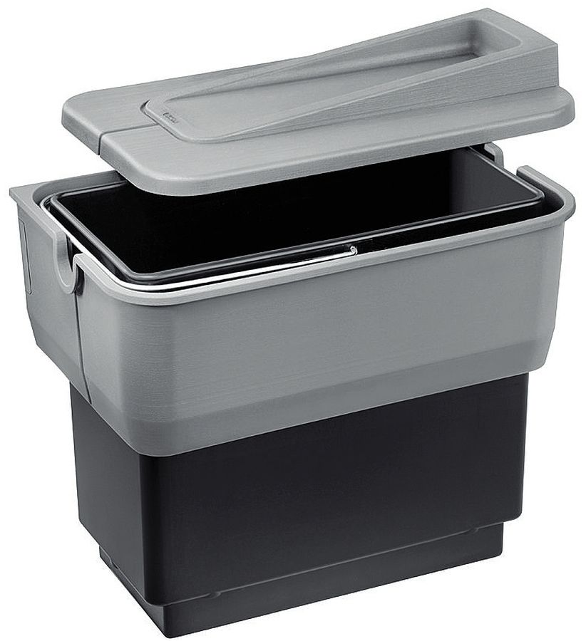 Blanco Singolo poubelle 14 l noir-gris 512880