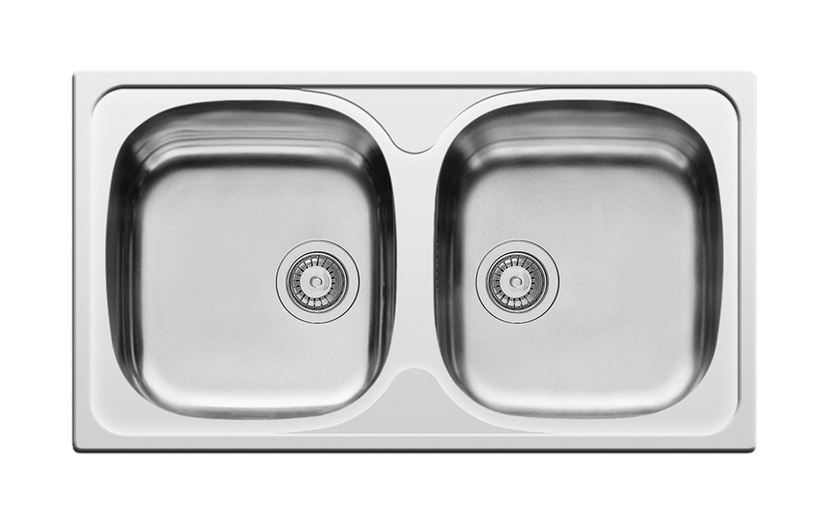 Pyramis Basic évier en acier inoxydable 78x43.5 cm 100138901
