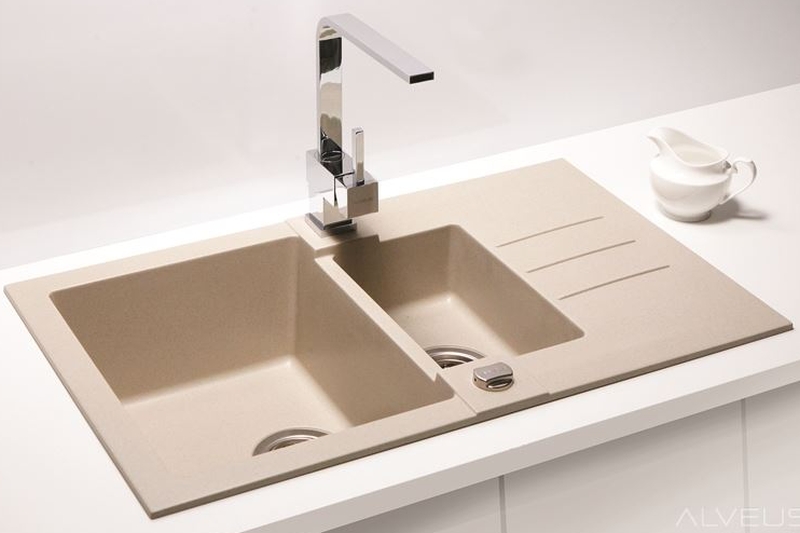 Alveus Rock évier en granit 78x48 cm beige 1217022