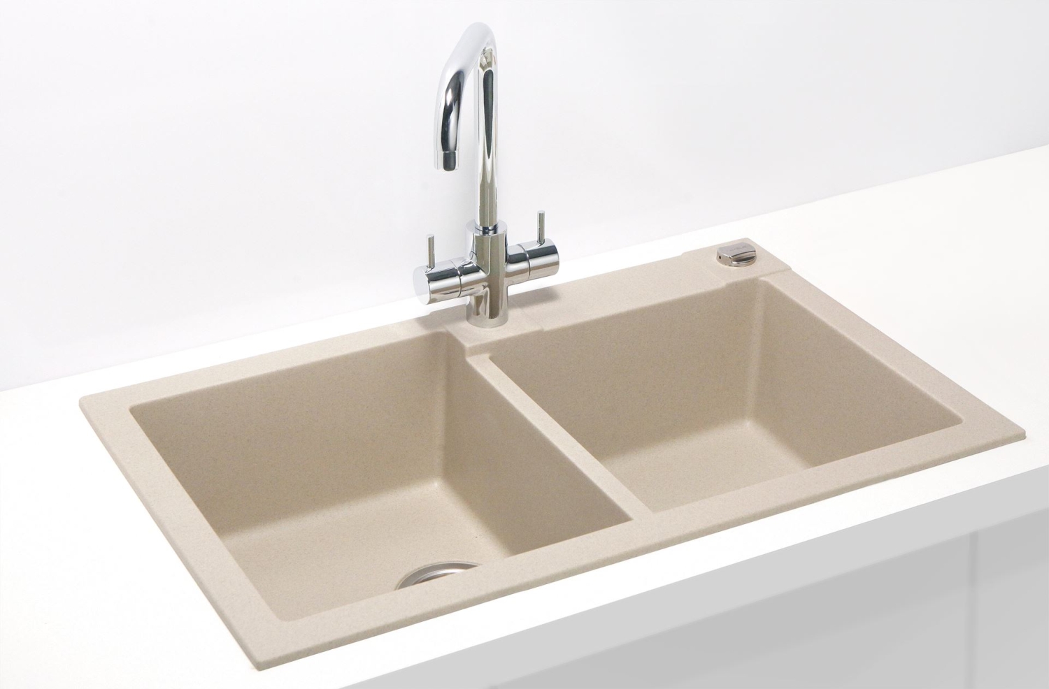 Alveus Rock évier en granit 78x48 cm beige 1219022