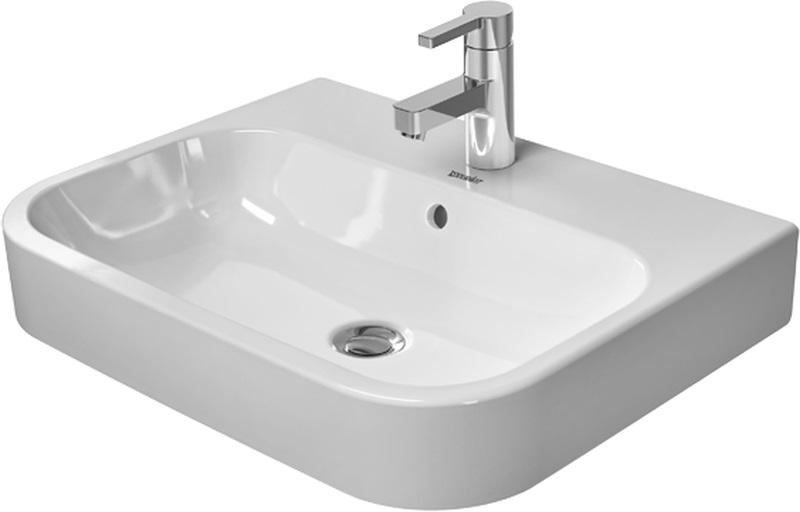 Duravit Happy D.2 lavabo 60x46 cm semi-circulaire à poser blanc brillant 2315600000