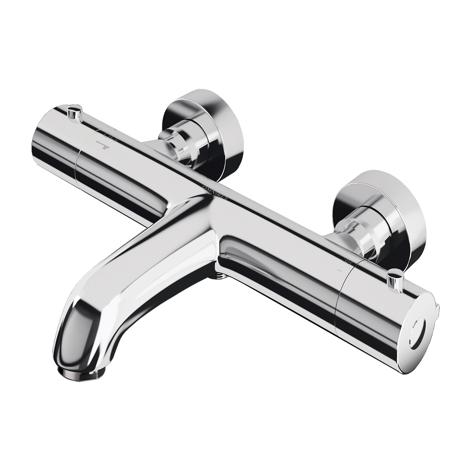 Omnires Y mitigeur bain-douche murale avec thermostat chrome Y1236-NCR