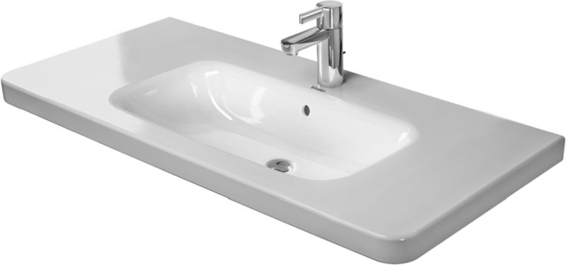 Duravit DuraStyle lavabo 100x48 cm rectangulaire classique-de meuble-avec plateau blanc 2320100000