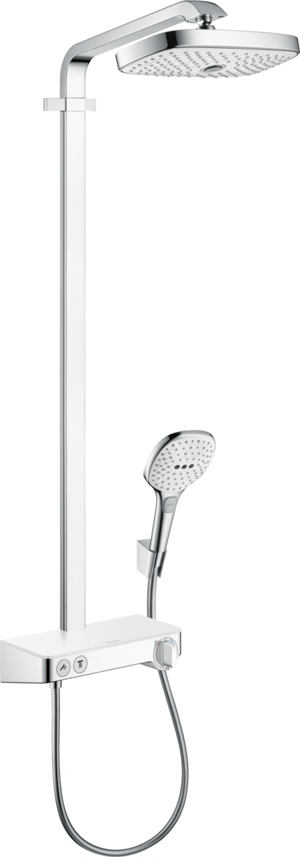Hansgrohe Raindance ensemble de douche mural avec thermostat chrome-blanc 27126400