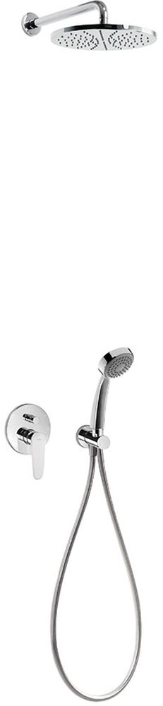 Tres Flat-Tres ensemble de douche encastré oui chrome 204.180.02