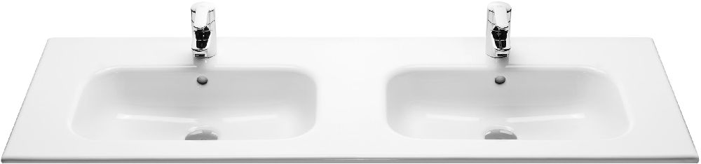 Roca Victoria-N lavabo 120x46 cm rectangulaire de meuble blanc brillant A32799A000